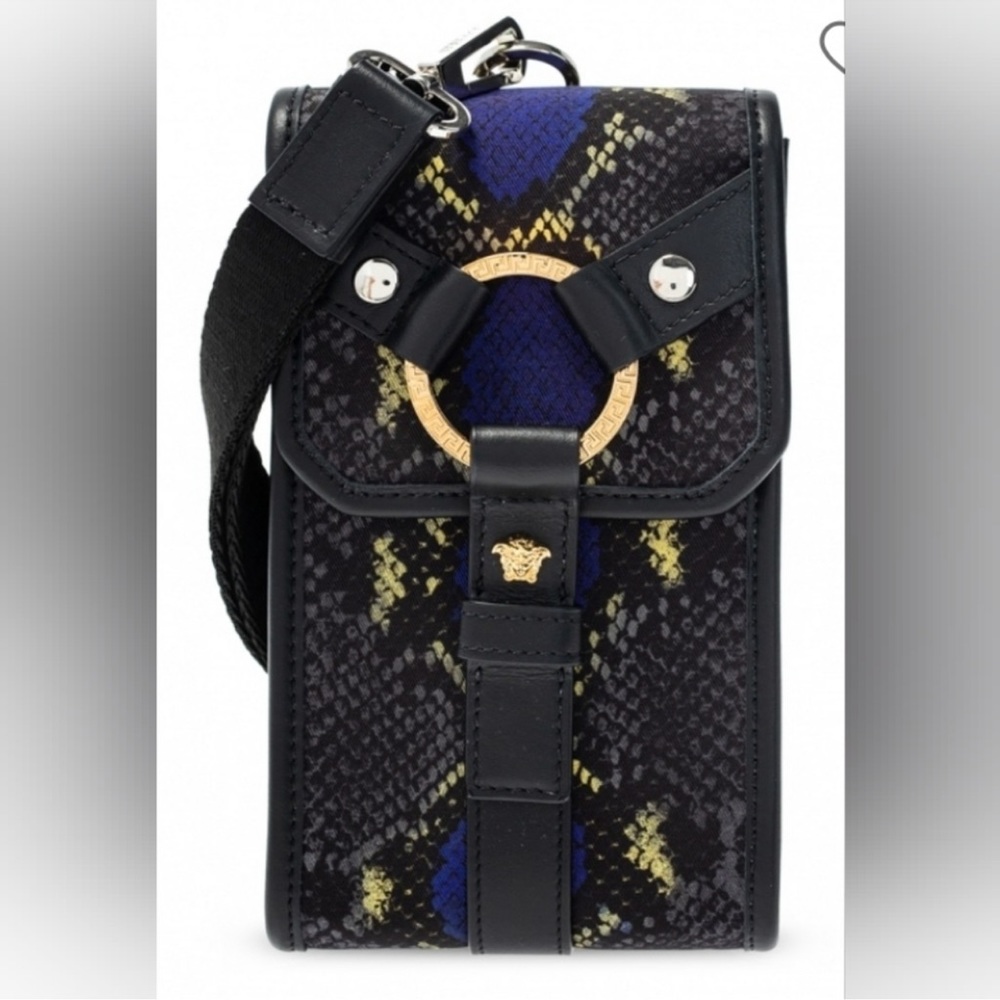 Versace Black and Blue Men's Bag
